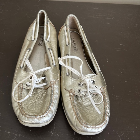 Gold metallic sperry boat shoes - Picture 1 of 6